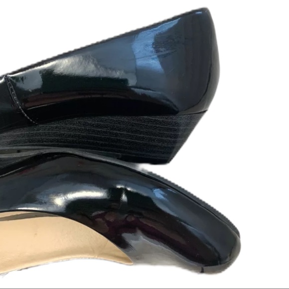 🎀 CL by Laundry “Marcie” Black Patent Wedge - Picture 6 of 13